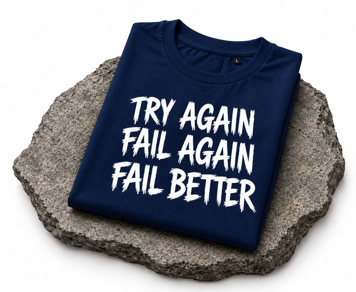 Try Again Graphic T-Shirt – Navy Blue