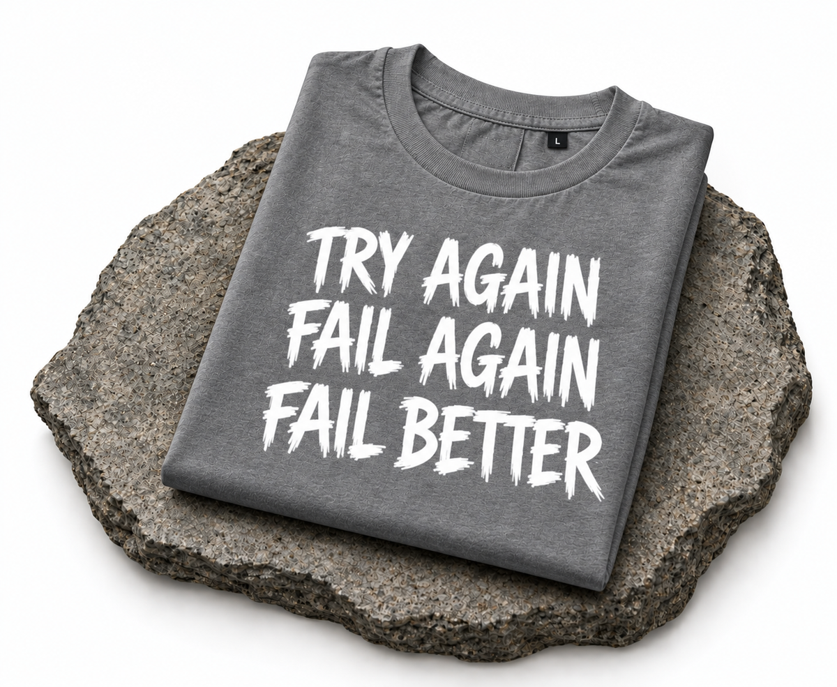 Try Again Graphic T-Shirt – Grey
