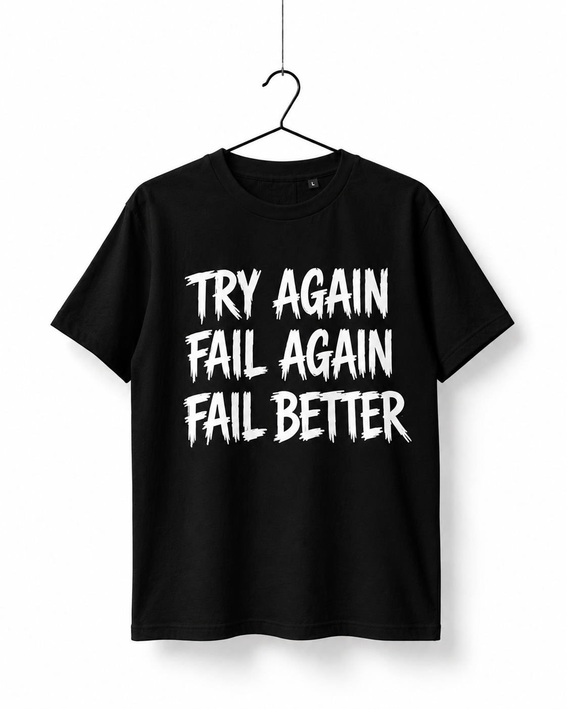 Try Again Graphic T-Shirt – Black