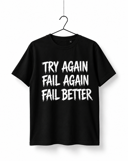 Try Again Graphic T-Shirt – Black