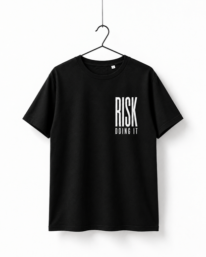 RISK DOING IT Graphic T-Shirt – Black