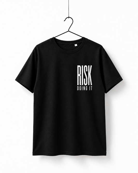 RISK DOING IT Graphic T-Shirt – Black