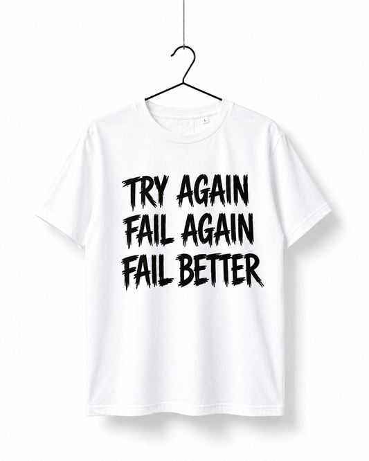 Try Again Graphic T-Shirt – White