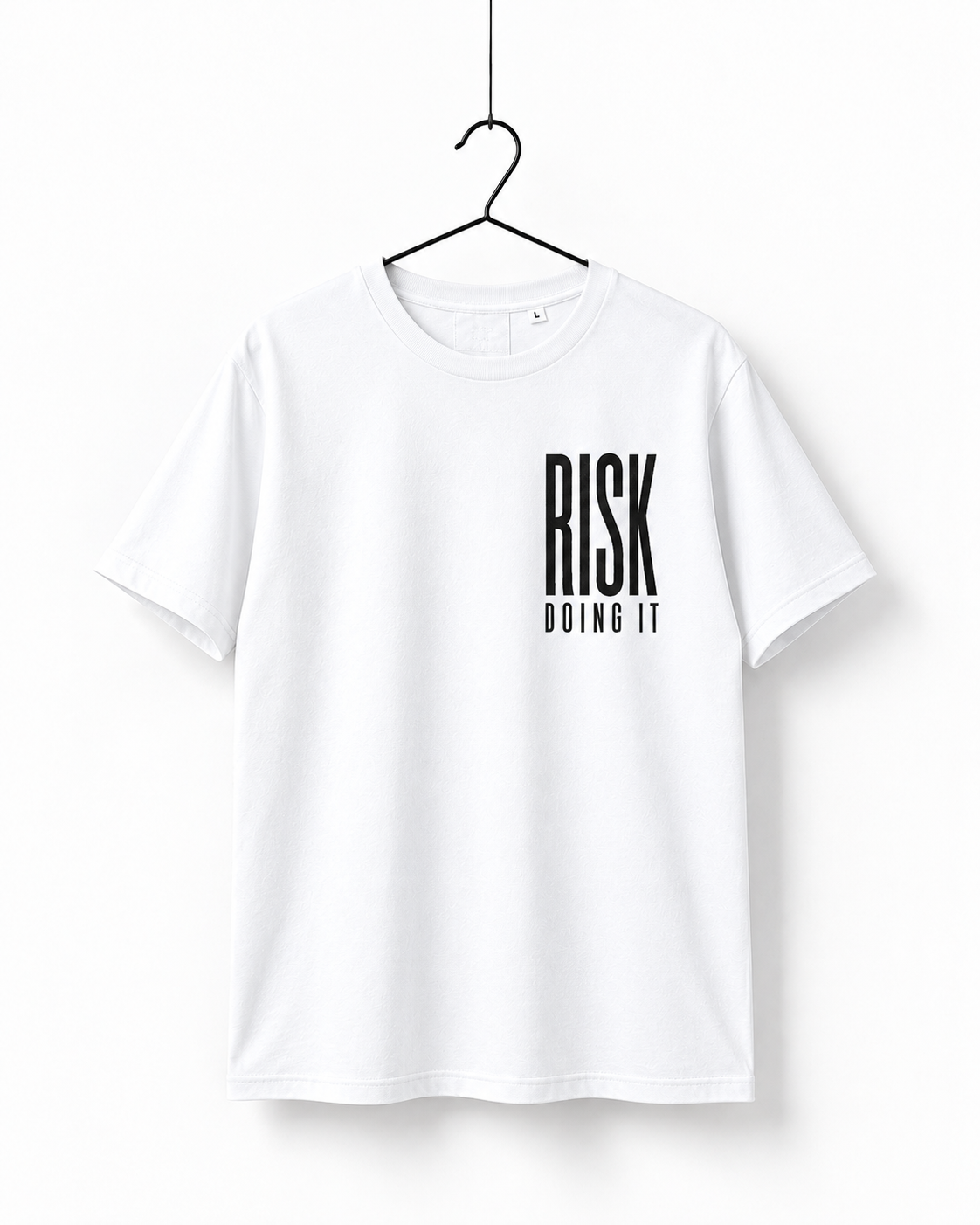 RISK DOING IT Graphic T-Shirt – White