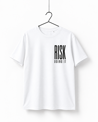 RISK DOING IT Graphic T-Shirt – White
