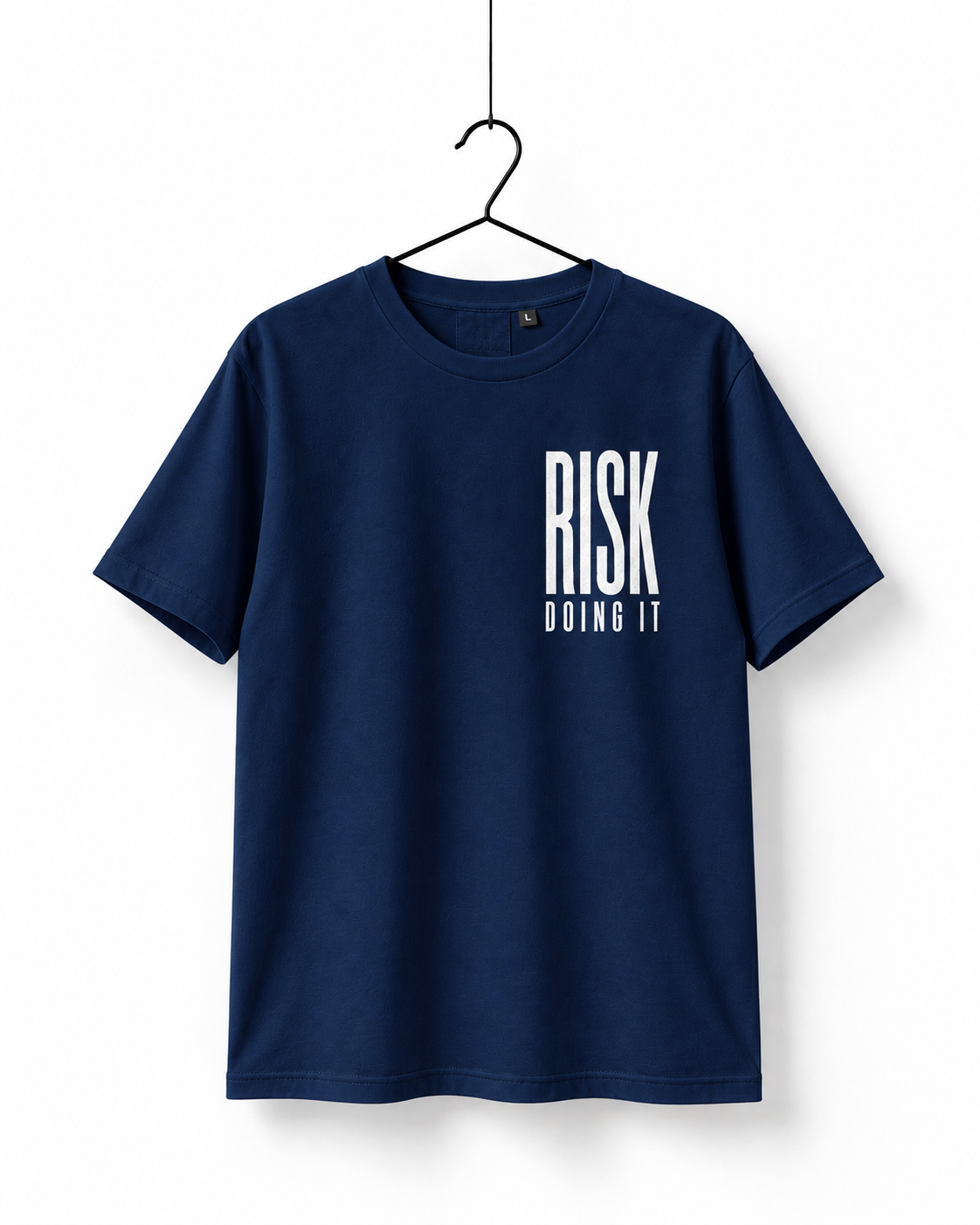 RISK DOING IT Graphic T-Shirt – Navy Blue